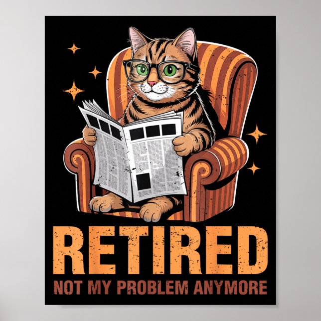 Póster Retirement 2026 Retired 2026 Not My Problem Anymor (Frente)