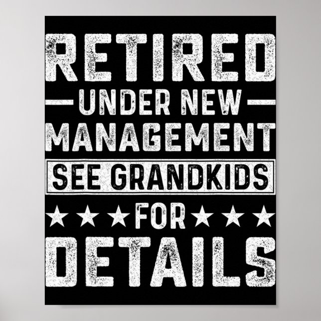 Póster Retirement Gag Party Retired Under New Management  (Frente)