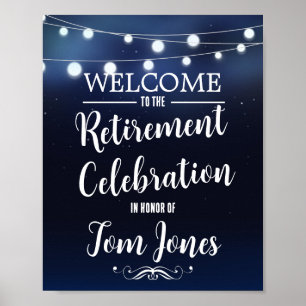 Póster Retirement Party Sign make your own