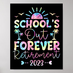 Póster Retiro de profesor jubilado de escuela de tinte