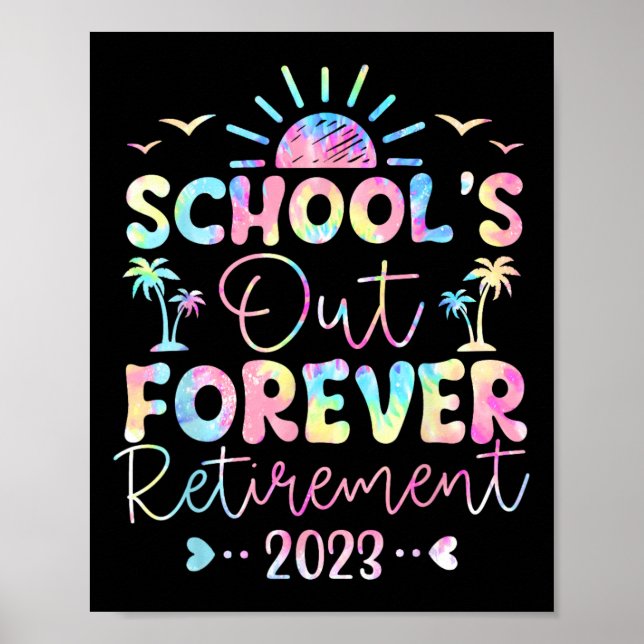 Póster Retiro de profesor jubilado de escuela de tinte (Frente)