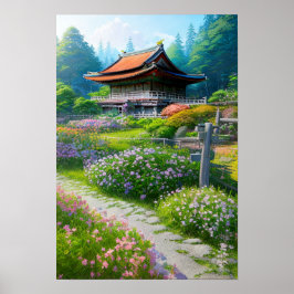 Póster Retiro pacífico de campo