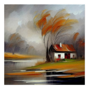 Póster Retiro Rústico del Río
