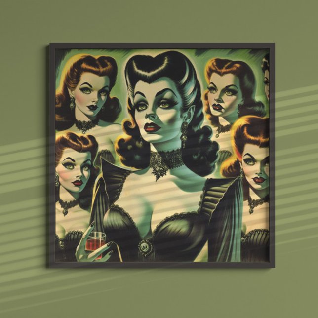 Póster Retr Gothic Witch Chicas (Subido por el creador)