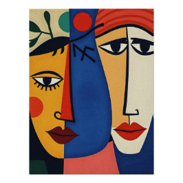 Póster Retrato abstracto