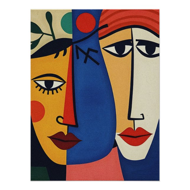 Póster Retrato abstracto (Anverso)