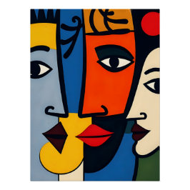 Póster Retrato abstracto