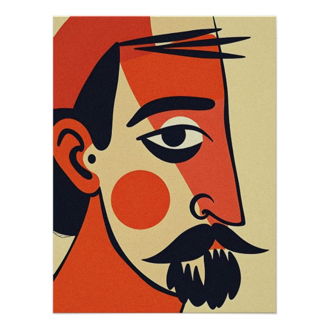 Póster Retrato abstracto