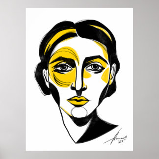 Póster Retrato abstracto #1