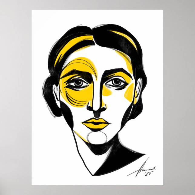 Póster Retrato abstracto #1 (Frente)