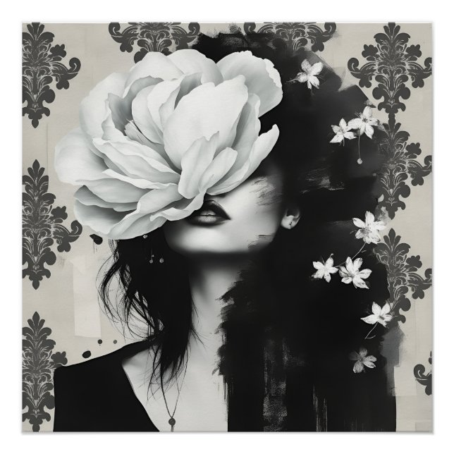 Póster Retrato abstracto de moda (Anverso)