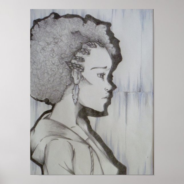 Póster Retrato Afro (Frente)