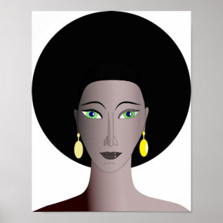 Póster Retrato afroamericano de mujeres