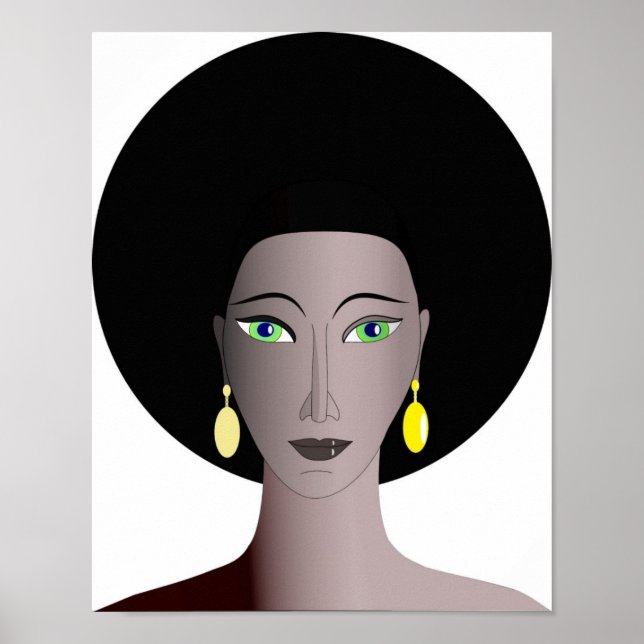 Póster Retrato afroamericano de mujeres (Frente)
