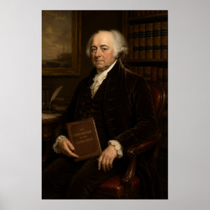 Póster Retrato al óleo de John Adams   Padre fundador