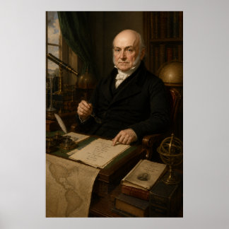 Póster Retrato al óleo de John Quincy Adams | 6º Presiden