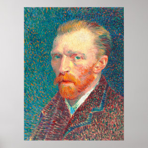 Póster Retrato automático de Vincent Van Gogh