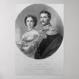 Póster Retrato boda de sus altezas reales