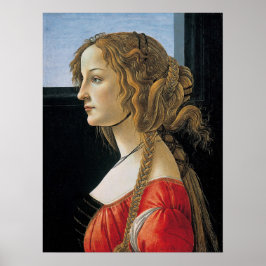 Póster Retrato Botticelli de Simonetta Vespucci