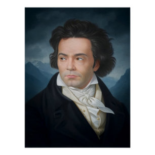 Póster Retrato clásico de Beethoven