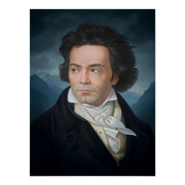 Póster Retrato clásico de Beethoven (Anverso)
