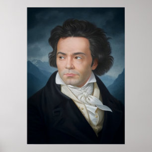 Póster Retrato clásico de Beethoven