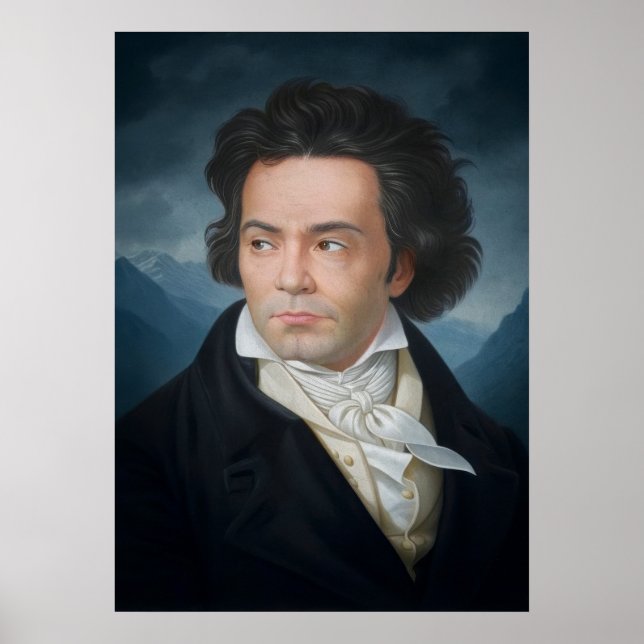 Póster Retrato clásico de Beethoven (Frente)