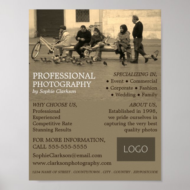 Póster Retrato colectivo, fotografía, alquiler de fotógra (Frente)