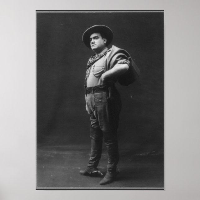 Póster Retrato corporal completo de Enrico Caruso (Frente)