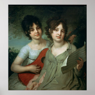 Póster Retrato de A. y de V. Gagarin, 1802