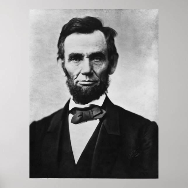 Póster Retrato de Abraham Lincoln (Frente)