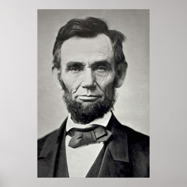Póster Retrato de Abraham Lincoln Gettysburg (Frente)