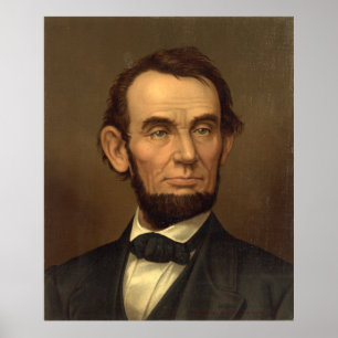 Póster Retrato de ABRAHAM LINCOLN por Strobridge y el Co