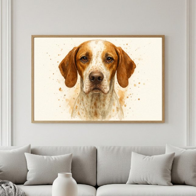 Póster Retrato de acuarela de perro puntero (Subido por el creador)