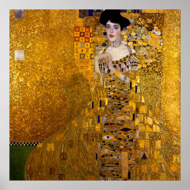 Póster Retrato de Adele Bloch-Bauer I por Gustav Klimt (Frente)