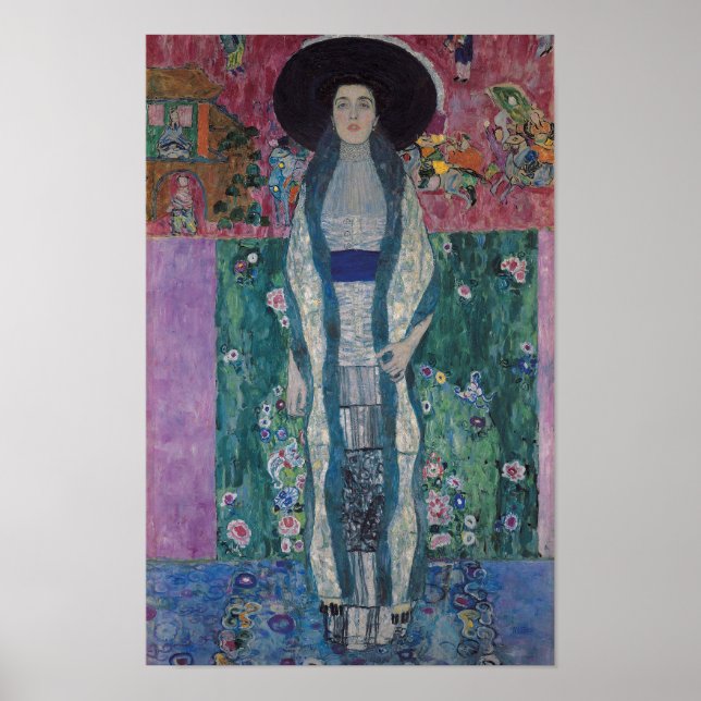 Póster Retrato de Adele Bloch-Bauer II — Gustav Klimt (Frente)