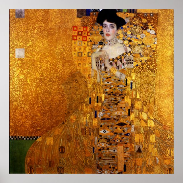Póster Retrato de Adele Bloch-Bauer por Gustav Klimt (Frente)