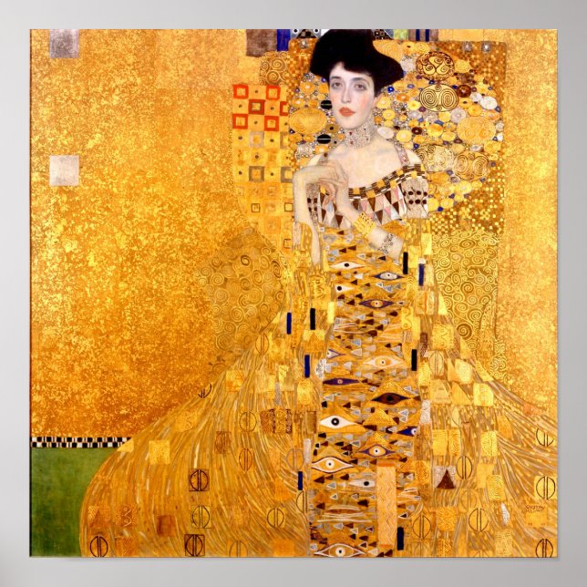 Póster Retrato de Adele Bloch-Bauer por Gustav Klimt (Frente)