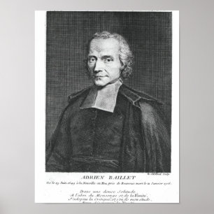 Póster Retrato de Adrien Baillet