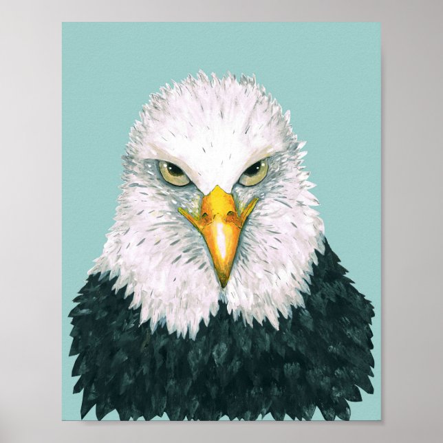 Póster Retrato de águila calva (Frente)
