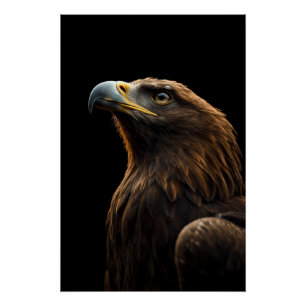 Póster Retrato de Águila Majestuosa, Fuerza y Confianza R