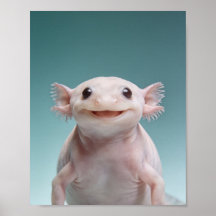 Retrato de Ajolote Bebé – Pared de Animales de Gua