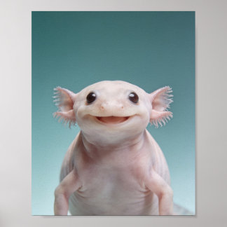Póster Retrato de Ajolote Bebé – Pared de Animales de Gua