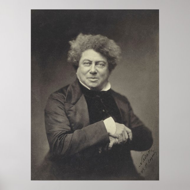 Póster Retrato de Alexander Dumas (Frente)