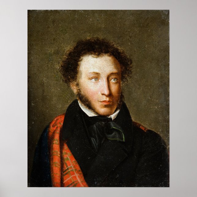 Póster Retrato de Alexander Pushkin (Frente)