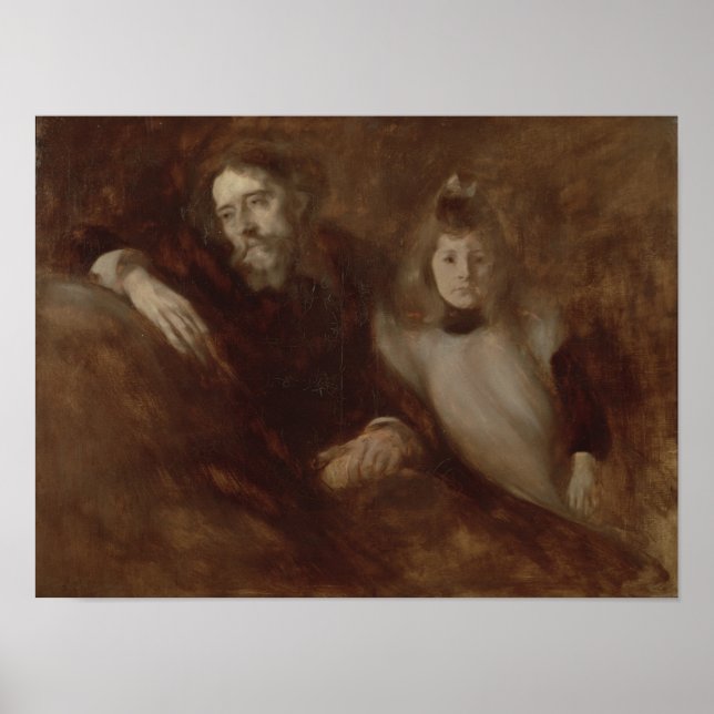 Póster Retrato de Alphonse Daudet (Frente)