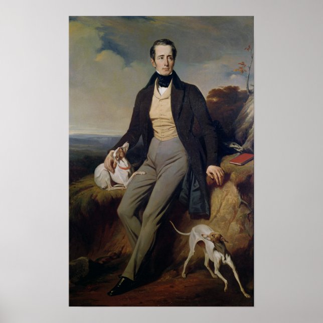 Póster Retrato de Alphonse de Lamartine 1830 (Frente)