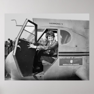 PÓSTER RETRATO DE AMELIA EARHART DE 1936