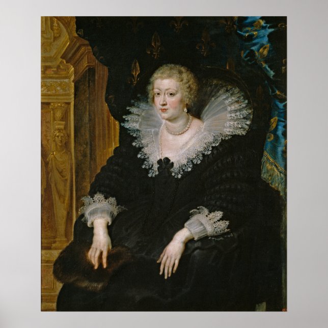 Póster Retrato de Ana de Austria (Frente)