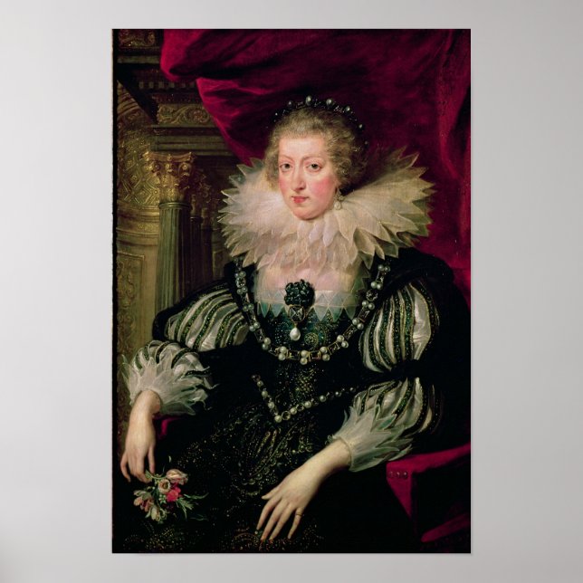 Póster Retrato de Ana de Austria Infanta de España (Frente)